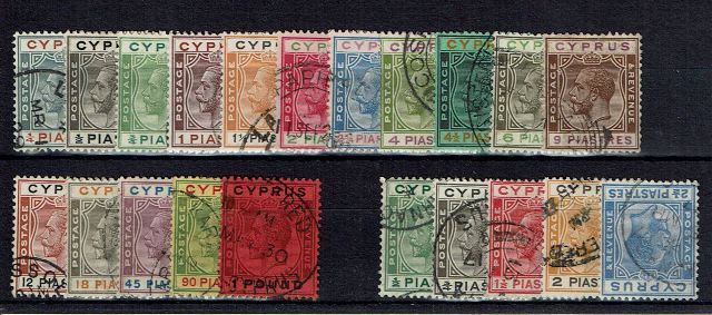 Image of Cyprus SG 102/22 FU British Commonwealth Stamp